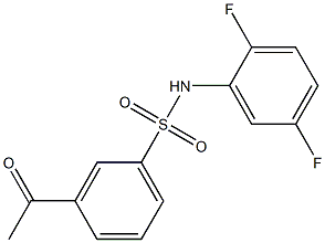  N-(2,5-difluorophenyl)-3-acetylbenzene-1-sulfonamide