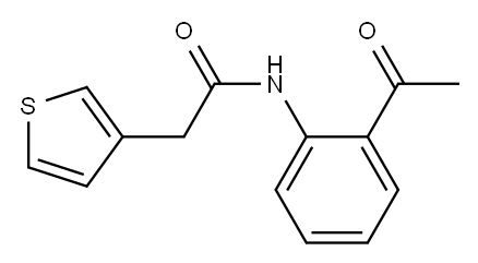 N-(2-acetylphenyl)-2-(thiophen-3-yl)acetamide Structure