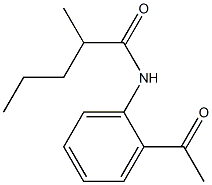 N-(2-acetylphenyl)-2-methylpentanamide Struktur