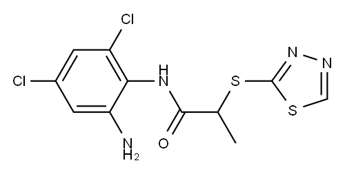 N-(2-amino-4,6-dichlorophenyl)-2-(1,3,4-thiadiazol-2-ylsulfanyl)propanamide
