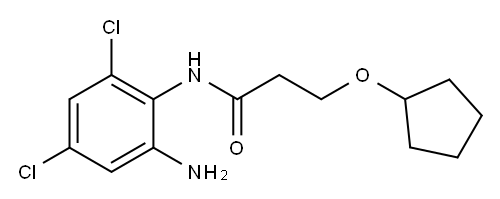 N-(2-amino-4,6-dichlorophenyl)-3-(cyclopentyloxy)propanamide Structure