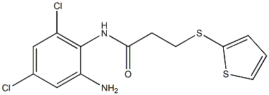 N-(2-amino-4,6-dichlorophenyl)-3-(thiophen-2-ylsulfanyl)propanamide Struktur
