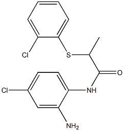 N-(2-amino-4-chlorophenyl)-2-[(2-chlorophenyl)sulfanyl]propanamide,,结构式