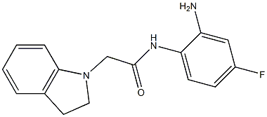 N-(2-amino-4-fluorophenyl)-2-(2,3-dihydro-1H-indol-1-yl)acetamide Structure