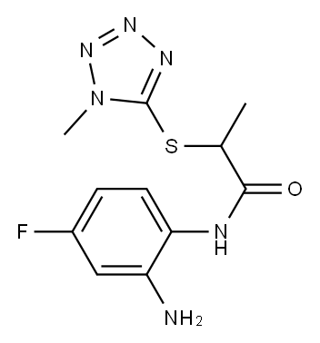 N-(2-amino-4-fluorophenyl)-2-[(1-methyl-1H-1,2,3,4-tetrazol-5-yl)sulfanyl]propanamide