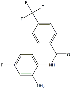 N-(2-amino-4-fluorophenyl)-4-(trifluoromethyl)benzamide 化学構造式
