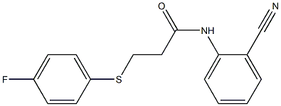  N-(2-cyanophenyl)-3-[(4-fluorophenyl)sulfanyl]propanamide