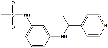 N-(3-{[1-(pyridin-4-yl)ethyl]amino}phenyl)methanesulfonamide 化学構造式