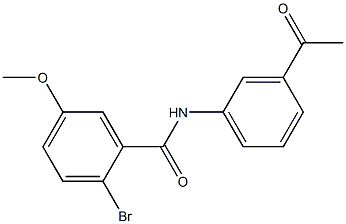 N-(3-acetylphenyl)-2-bromo-5-methoxybenzamide Struktur
