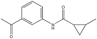 N-(3-acetylphenyl)-2-methylcyclopropanecarboxamide Struktur