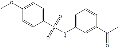 N-(3-acetylphenyl)-4-methoxybenzene-1-sulfonamide Struktur
