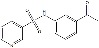 N-(3-acetylphenyl)pyridine-3-sulfonamide 化学構造式