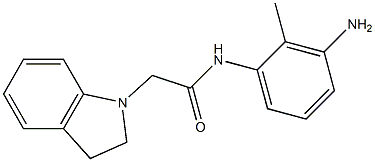 N-(3-amino-2-methylphenyl)-2-(2,3-dihydro-1H-indol-1-yl)acetamide Structure