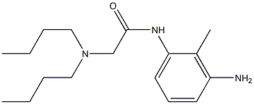 N-(3-amino-2-methylphenyl)-2-(dibutylamino)acetamide Struktur
