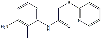 N-(3-amino-2-methylphenyl)-2-(pyridin-2-ylsulfanyl)acetamide,,结构式