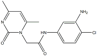 N-(3-amino-4-chlorophenyl)-2-(4,6-dimethyl-2-oxo-1,2-dihydropyrimidin-1-yl)acetamide 结构式