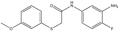 N-(3-amino-4-fluorophenyl)-2-[(3-methoxyphenyl)sulfanyl]acetamide Structure
