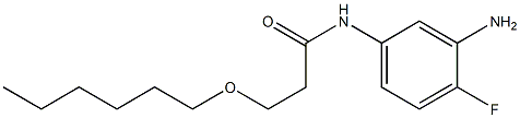 N-(3-amino-4-fluorophenyl)-3-(hexyloxy)propanamide Structure