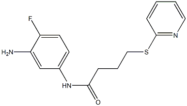 N-(3-amino-4-fluorophenyl)-4-(pyridin-2-ylsulfanyl)butanamide Structure