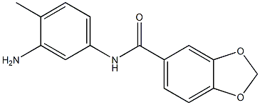 N-(3-amino-4-methylphenyl)-1,3-benzodioxole-5-carboxamide Struktur