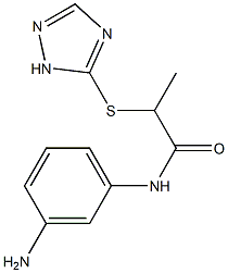 N-(3-aminophenyl)-2-(1H-1,2,4-triazol-5-ylsulfanyl)propanamide Structure