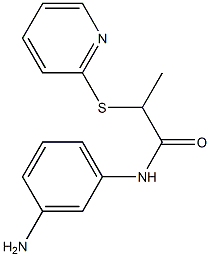 N-(3-aminophenyl)-2-(pyridin-2-ylsulfanyl)propanamide Structure