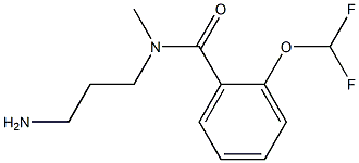 N-(3-aminopropyl)-2-(difluoromethoxy)-N-methylbenzamide Struktur