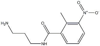 N-(3-aminopropyl)-2-methyl-3-nitrobenzamide Struktur