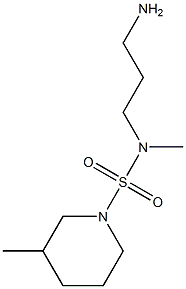 N-(3-aminopropyl)-N,3-dimethylpiperidine-1-sulfonamide 结构式