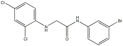 N-(3-bromophenyl)-2-[(2,4-dichlorophenyl)amino]acetamide,,结构式