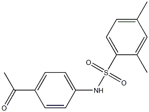 N-(4-acetylphenyl)-2,4-dimethylbenzene-1-sulfonamide 结构式