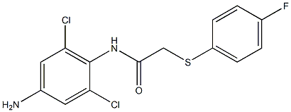 N-(4-amino-2,6-dichlorophenyl)-2-[(4-fluorophenyl)sulfanyl]acetamide|