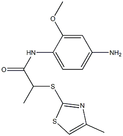 N-(4-amino-2-methoxyphenyl)-2-[(4-methyl-1,3-thiazol-2-yl)sulfanyl]propanamide