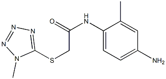 N-(4-amino-2-methylphenyl)-2-[(1-methyl-1H-1,2,3,4-tetrazol-5-yl)sulfanyl]acetamide 化学構造式