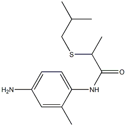 N-(4-amino-2-methylphenyl)-2-[(2-methylpropyl)sulfanyl]propanamide