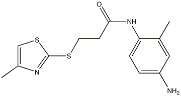 N-(4-amino-2-methylphenyl)-3-[(4-methyl-1,3-thiazol-2-yl)sulfanyl]propanamide
