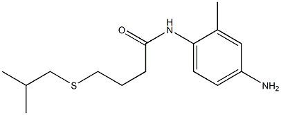 N-(4-amino-2-methylphenyl)-4-[(2-methylpropyl)sulfanyl]butanamide Structure