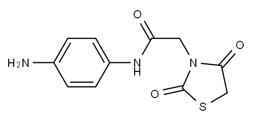 N-(4-aminophenyl)-2-(2,4-dioxo-1,3-thiazolidin-3-yl)acetamide Structure