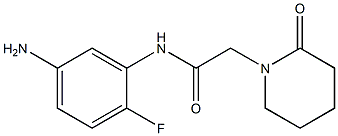 N-(5-amino-2-fluorophenyl)-2-(2-oxopiperidin-1-yl)acetamide,,结构式