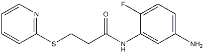 N-(5-amino-2-fluorophenyl)-3-(pyridin-2-ylsulfanyl)propanamide Structure