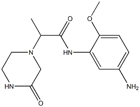 N-(5-amino-2-methoxyphenyl)-2-(3-oxopiperazin-1-yl)propanamide 化学構造式