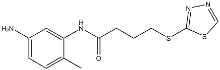 N-(5-amino-2-methylphenyl)-4-(1,3,4-thiadiazol-2-ylsulfanyl)butanamide