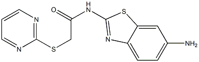 N-(6-amino-1,3-benzothiazol-2-yl)-2-(pyrimidin-2-ylsulfanyl)acetamide Struktur