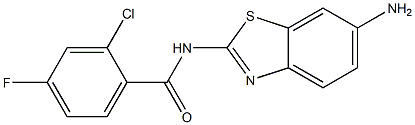 N-(6-amino-1,3-benzothiazol-2-yl)-2-chloro-4-fluorobenzamide Structure