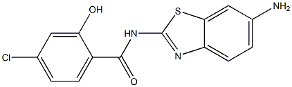 N-(6-amino-1,3-benzothiazol-2-yl)-4-chloro-2-hydroxybenzamide Structure