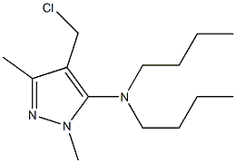 N,N-dibutyl-4-(chloromethyl)-1,3-dimethyl-1H-pyrazol-5-amine Structure