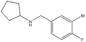 N-[(3-bromo-4-fluorophenyl)methyl]cyclopentanamine Struktur