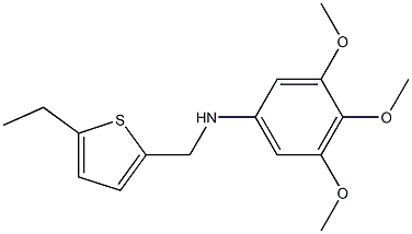 N-[(5-ethylthiophen-2-yl)methyl]-3,4,5-trimethoxyaniline 化学構造式
