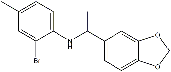 N-[1-(2H-1,3-benzodioxol-5-yl)ethyl]-2-bromo-4-methylaniline Structure