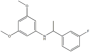 N-[1-(3-fluorophenyl)ethyl]-3,5-dimethoxyaniline,,结构式